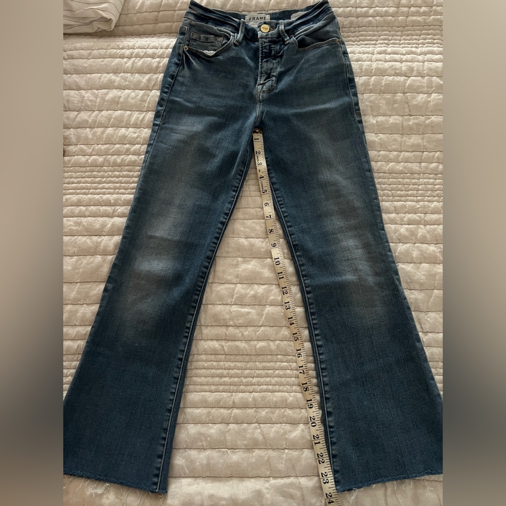 Frame Denim Indigo Wide Leg Jeans